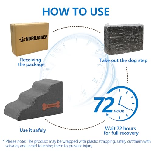5 Step Spliceable Pet Stairs (Dark Grey / 31.8"D x 15.7"W x 22.8"H)