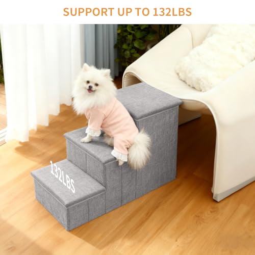 Dog Stairs for Small Dogs (Grey)