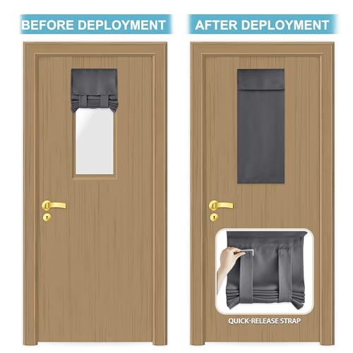 Front Door Window Covering Tie Up Small Sidelight Curtain Blackout (Grey / 12"W x 40"L (Pack of 1))