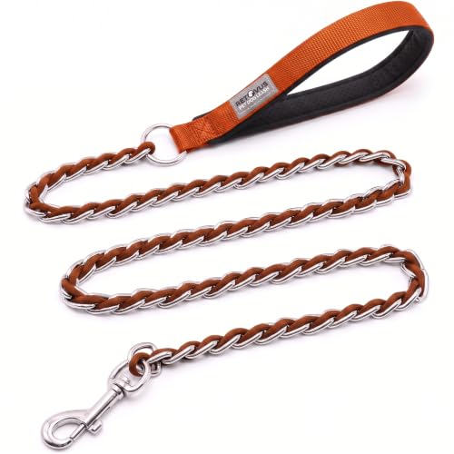 Chain Dog Leash (Brown / 4FT(80-150lb))
