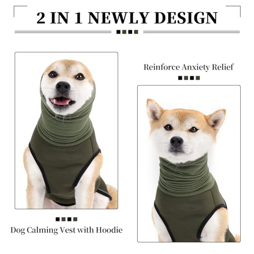 Dog Anxiety Relief Jacket (L / ArmyGreen)