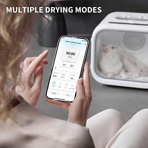 AIRSALON MAX Automatic Pet Hair Drying Box for Cat Puppy (White)