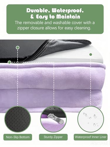Orthopedic Dog Bed with Sides (38.0"L x 28.0"W x 6.5"Th / Purple)
