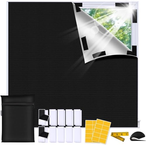 Portable 100% Blackout Blind (Black / 57"W x 137"H)