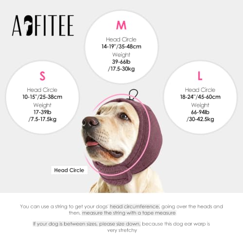 Dog Ear Muffs Noise Protection Thick Padded Dog Calming Hoodie (Purple / Medium)