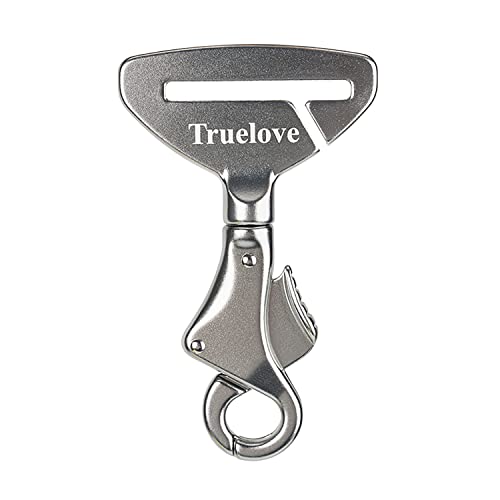 Truelove Lightweight Dog Car Seatbelt Safety Buckle Lock (Unisize / Bright Silver)