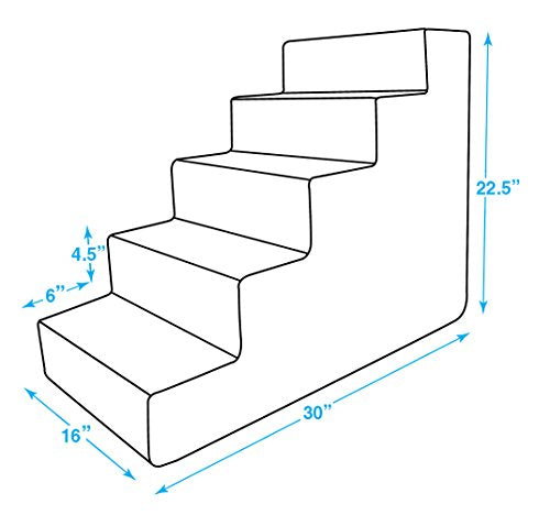 Dog Stairs & Steps (Ivory / H: 22.5 Inches)