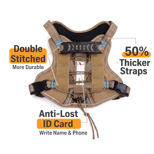 Dog Harness and Leash Set for Small Dogs (Khaki / S)