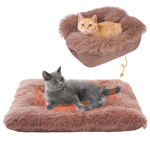 Self Warming Cat Bed (Brown / L: 24"x28")