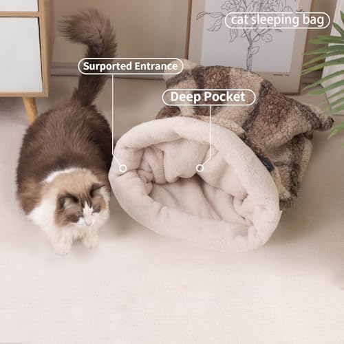 Cat Bed Cave Sleeping Bag (khaki)