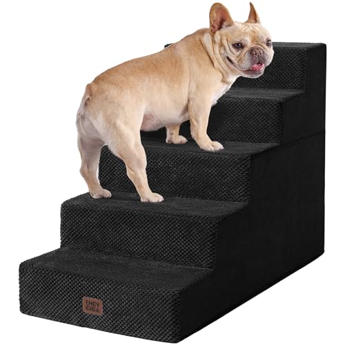 Dog Stairs for High Bed 22.5" H (Black / Standard 15.7" x 30" x 22.5")
