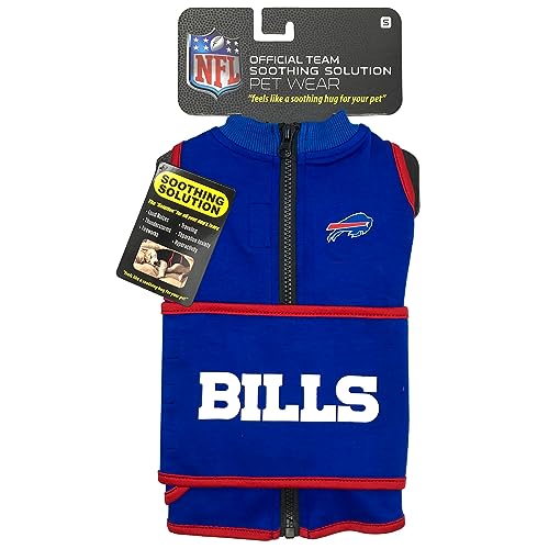 NFL BUFFALO BILLS Dog Anxiety Shirt Calming Soothing Solution Vest (Buffalo Bills / Extra Small)