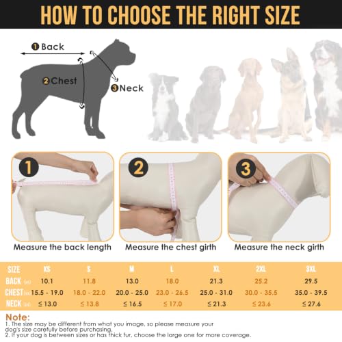 Dog Raincoat Waterproof Dog Rain Jacket with Clear Hooded (Yellow / Large)