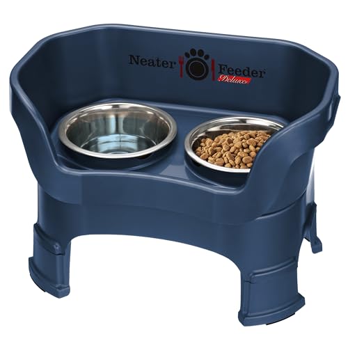 Neater Feeder Deluxe Mess (Medium + Standard Bowl / Dark Blue)