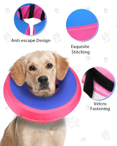 Inflatable Dog Cone (PinkBlue / M(12"-15"))