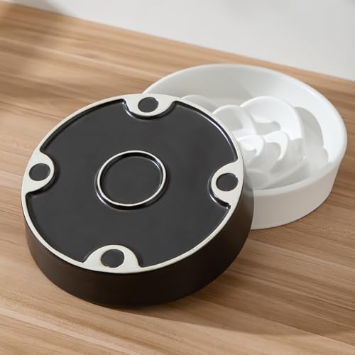 8.25'' Ceramic Slow Feeder Dog Bowls (8.25 inch / Black)
