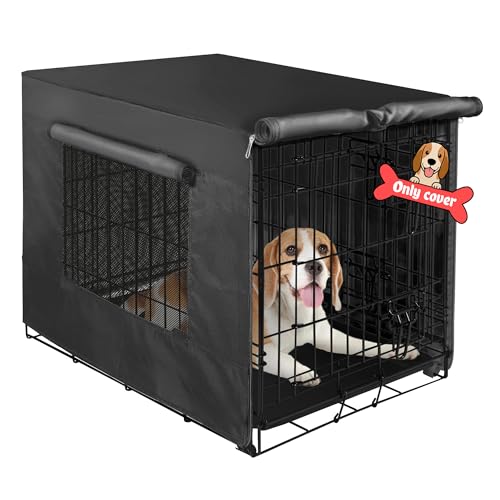 Dog Crate Cover (30.0"L x 19.3"W x 21.3"H / Black)