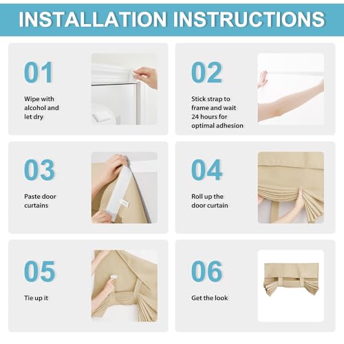 Blackout Door Curtains 80 inch Length (Biscotti Beige / 26"W x 80"L (Pack of 1))