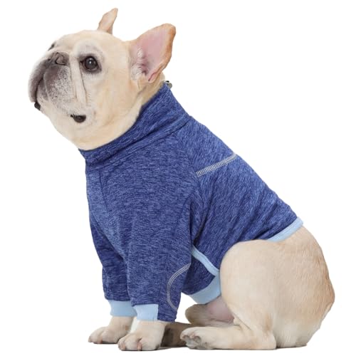 Long Sleeve Dog Shirt to Stop Licking (M / Blue)