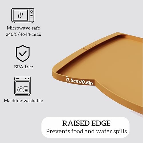 Large Dog Food Mat (24"L x 15"W / Honey)