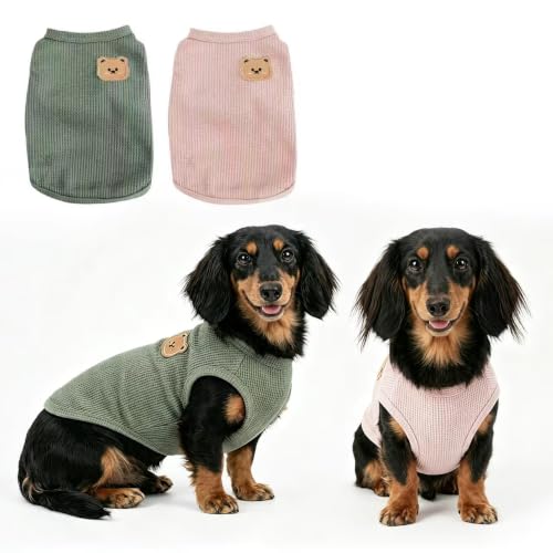 Dog Clothes for Small Dogs (Green&Pink / XX-Large(18.1-23lb))