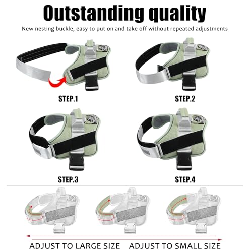 Dog Harness No (XX-Large (Pack of 1) / CreamGreen)