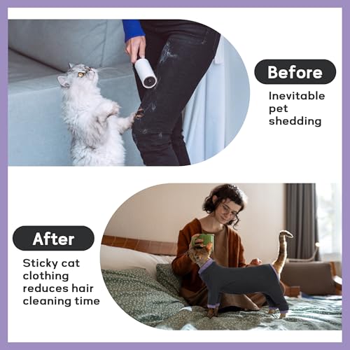 Sticky Hair Cat Clothes (Large / Black)