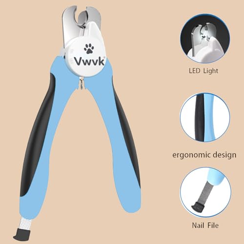 Dog Nail Clippers with Light (Nail Clipper & Brush (Best Value))