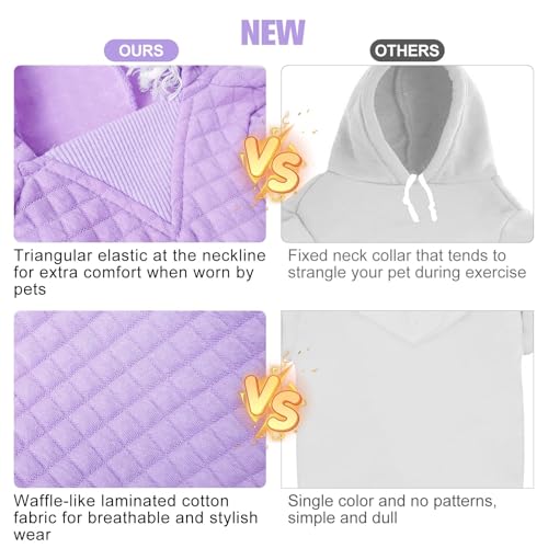 Dog Hoodies Sweater for Large Dogs (Purple / XL (Back: 24",Chest: 34", Neck: 21"))
