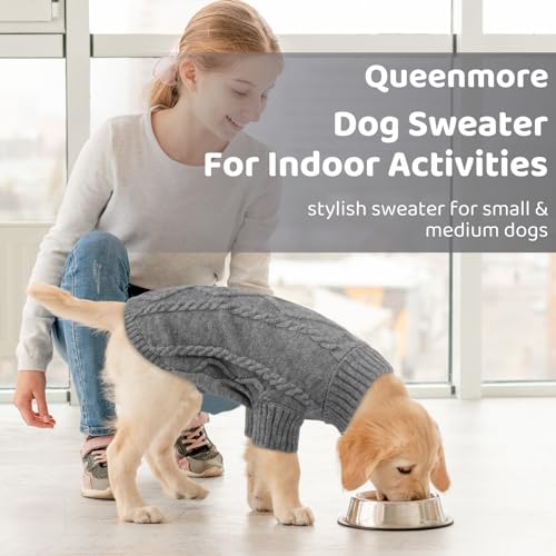 Small Dog Sweater for Small Dogs Boy (X-Small / Slate Grey)