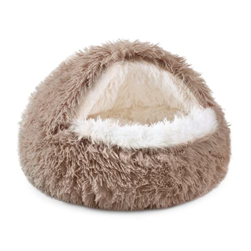 Hooded Donut Bed (Brown / Medium 23.6'')