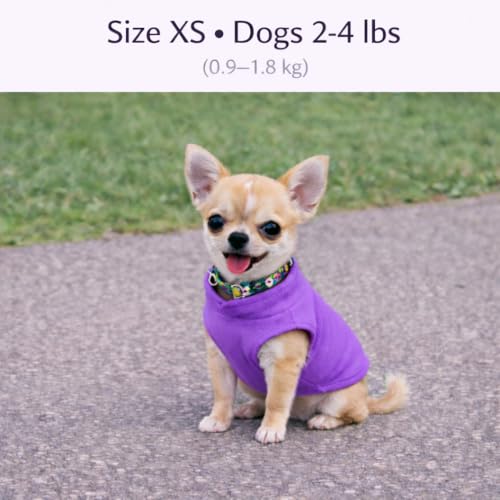 Dog Fleece Vest Sweater with Leash Ring (XS (2-4lbs) / Purple)