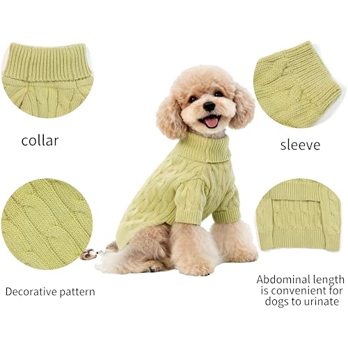 Small Medium Dog Sweater (Light Green / Small)