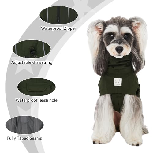 Waterproof Dog Raincoat (03(dachshund 16-24lbs))