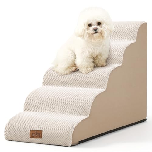Dog Stairs for Small Dog 22.6" H (Beige / Standard:15.7"x33"x22.6")