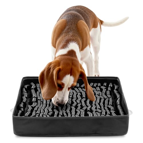 Snuffle Mat for Dogs (Black / 17" X 15")
