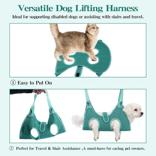 Dog Grooming Hammock for Small Dogs & Cats (Gray)