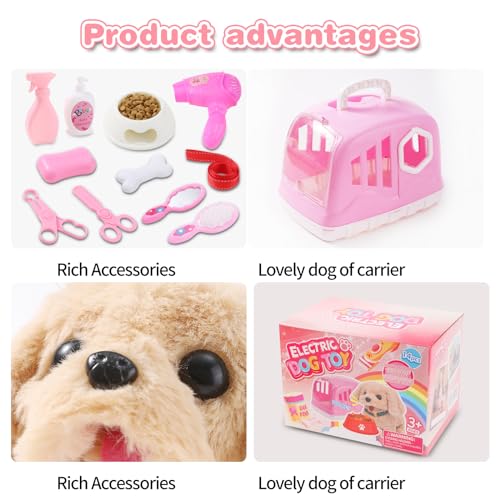 14PCS Dog Toys for Kids (Pink)