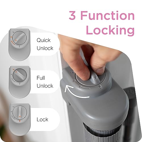 Retractable Baby Gate (Gray / 41" Tall x 71" Wide)