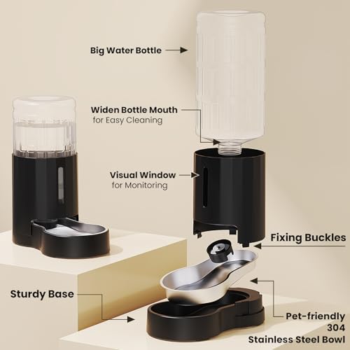 Gravity Dog Water Bowl Dispenser (Black / 8L)