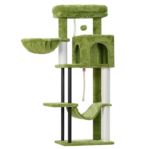 Cat Tree 43.3'' Cat Tower with Hammock for Kittens GCT004SGR (43.3 inches / Green)
