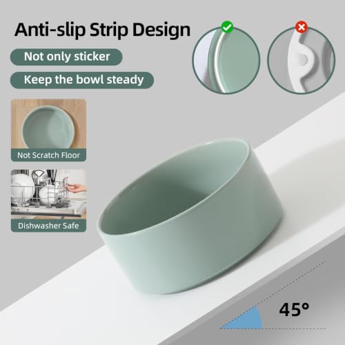 Ceramic Dog Bowls Elevated (Light Green)