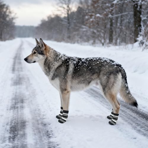 Anti Slip Dog Socks to Prevent Licking Paws and Slipping (black / Medium)
