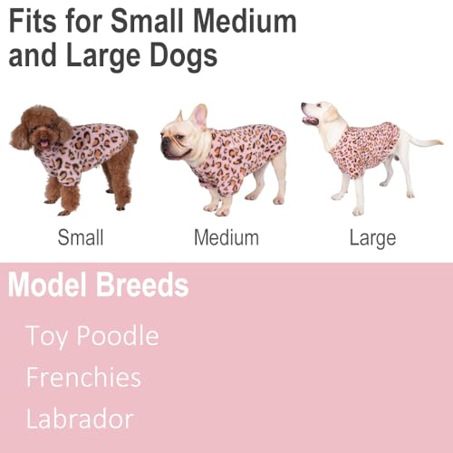 Leopard Print Dog Sweater (Pink / Small)
