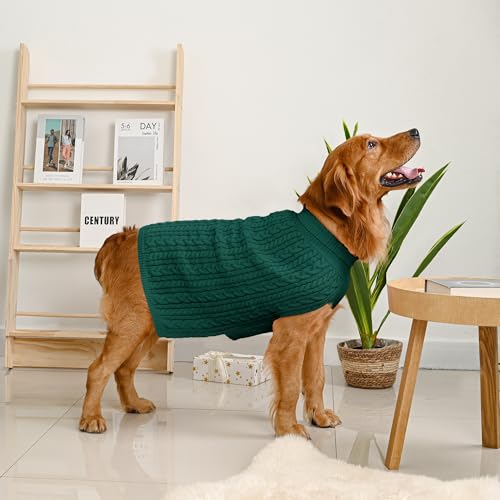 Dog Sweater 2 Pack for Large Dogs (Red & Green / XX-Large)