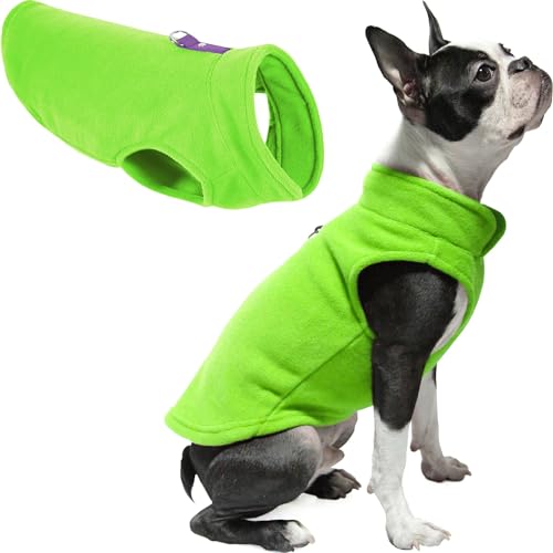 Fleece Vest Dog Sweater (Lime / Medium (Around 11-lb))
