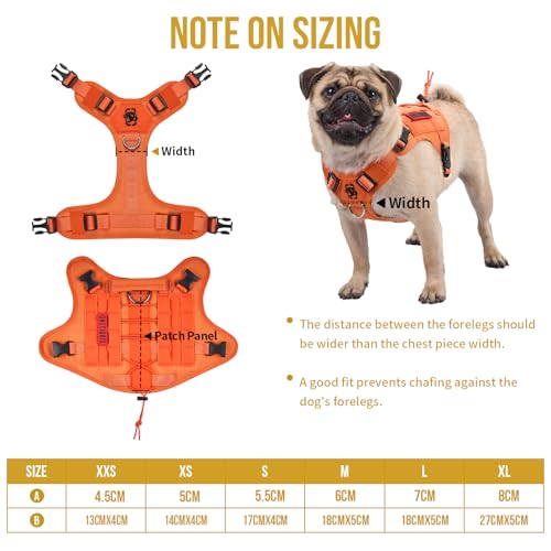Tactical Dog Harness Vest No (Large / Orange)