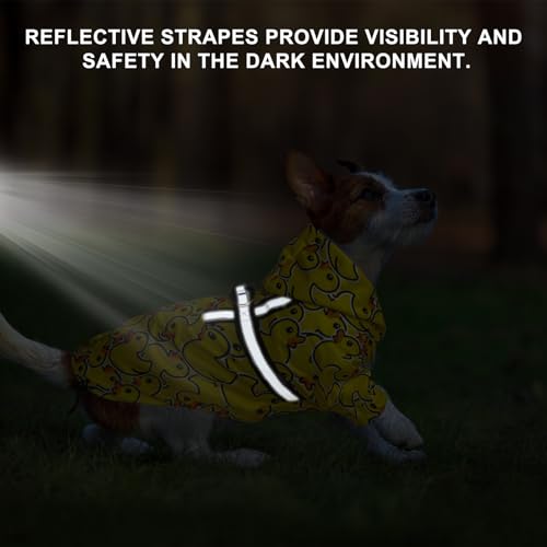 Dog Raincoats for Small Dogs (Duck Yellow / S(Back 13.2", Chest 18.5", Neck 13.9"))