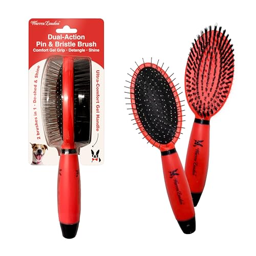 2-in-1 Pin & Bristle Slicker Brush for Dogs & Cats