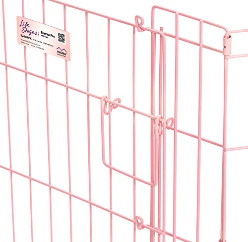 MidWest 24 Inch Pink Exercise Pen (Pink w/ Door / 24" H)